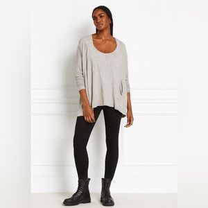 AllSaints roomy grey long sleeve tee